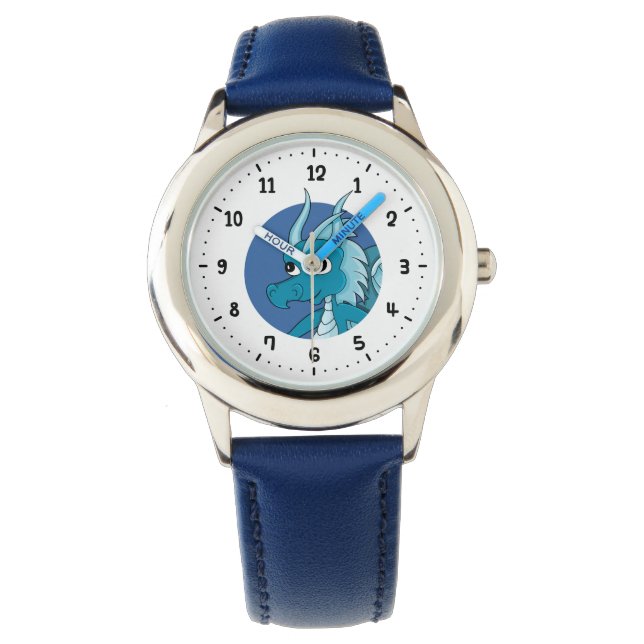 Pulsera Reloj de dibujos animados de dragón azul (Anverso)