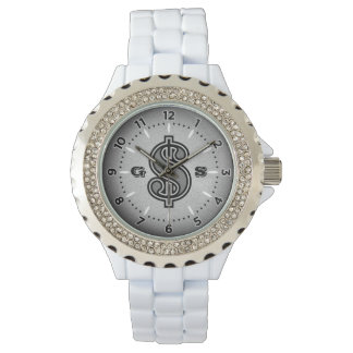 Pulsera Reloj de dinero - Blanco y negro