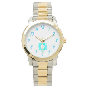 Pulsera Reloj de dos tonos sobredimensionado de Unisex par