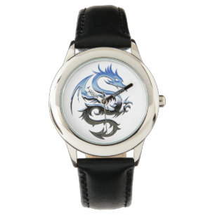Pulsera reloj de dragón de dos tonos