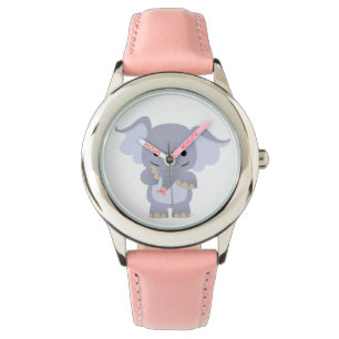 Pulsera Reloj de elefante de dibujos animados feliz lindo