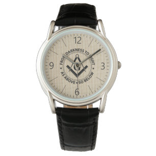 Pulsera Reloj de emblema de masonería