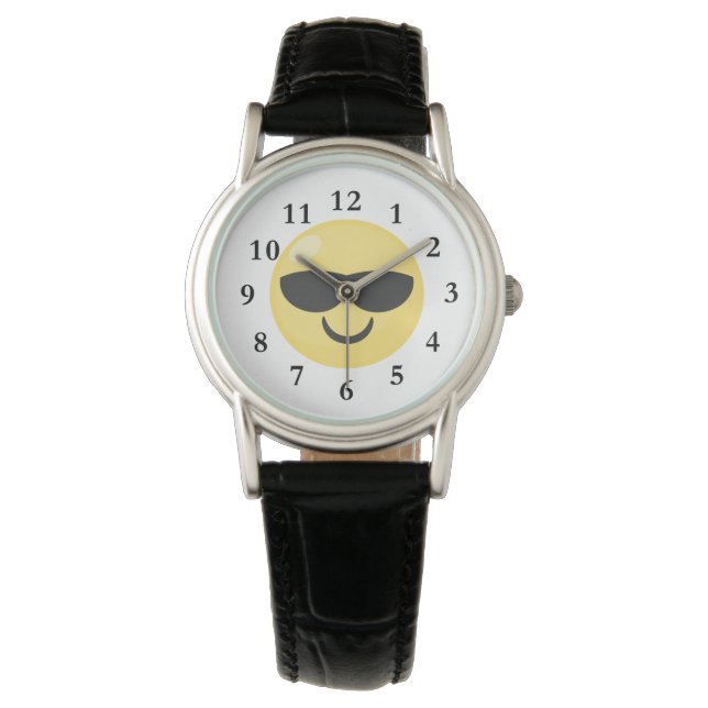 Pulsera Reloj de Emoji Guay de gafas de sol (Anverso)