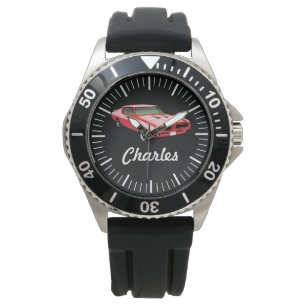 Pulsera Reloj de encargo del coche - rojo del coche del