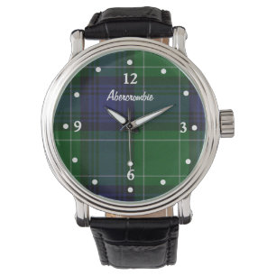 Pulsera Reloj de encargo hecho frente tela escocesa