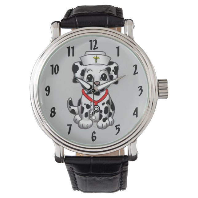 Pulsera Reloj de enfermera de perro (Anverso)