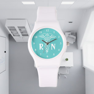 Pulsera Reloj de enfermería registrado caduceus con mono
