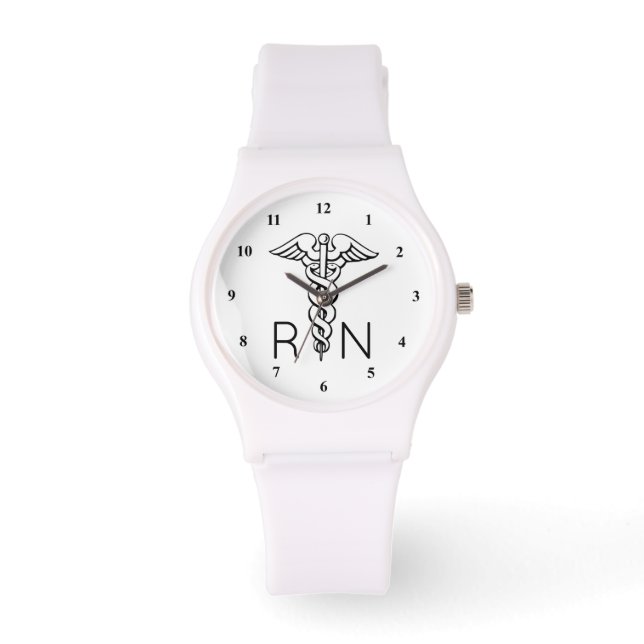 Pulsera Reloj de enfermería registrado de RN | Símbolo Cad (Anverso)