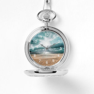 Pulsera Reloj de escena de playa personalizado