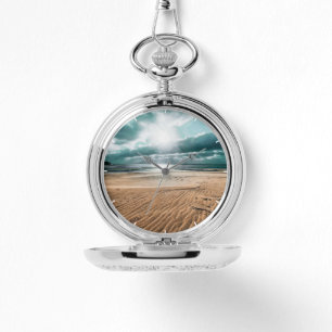 Pulsera Reloj de escena de playa personalizado