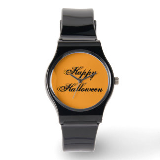 Pulsera Reloj de escritura a mano de Halloween feliz (nara
