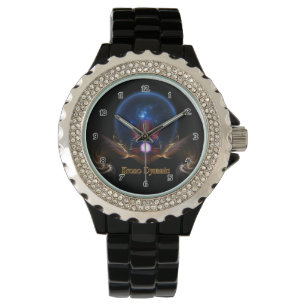 Pulsera Reloj de escritura de arte fractal dinámico de Kro