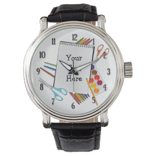 Pulsera Reloj de escritura de artículos de artesanía perso