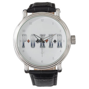 Pulsera Reloj de escritura de póquer