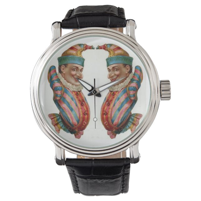 Pulsera Reloj de estilo vintage de Clown Jester (Anverso)