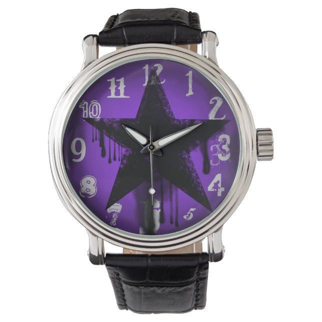 Pulsera Reloj de estrella de rock (Anverso)