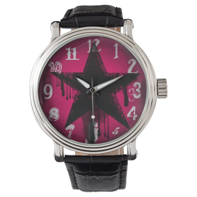 Pulsera Reloj de estrella de rock (Anverso)