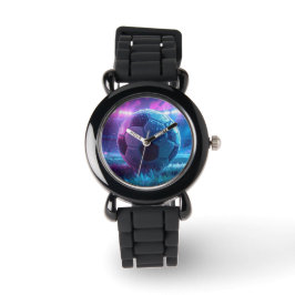 Pulsera Reloj de fans del fútbol negro para un momento imp