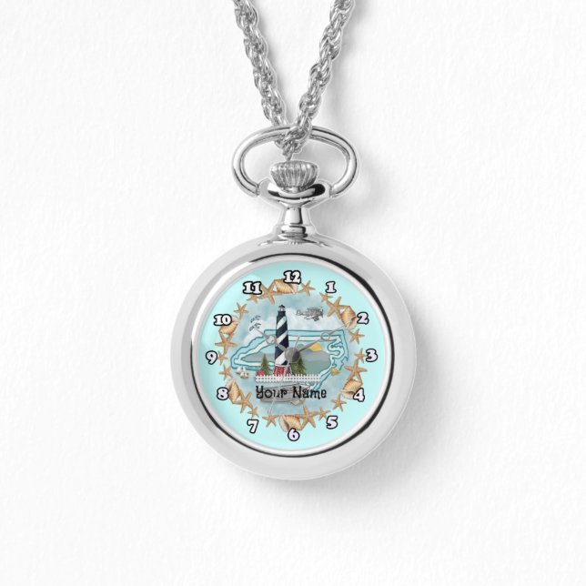 Pulsera Reloj de faro de Carolina del Norte (Anverso)