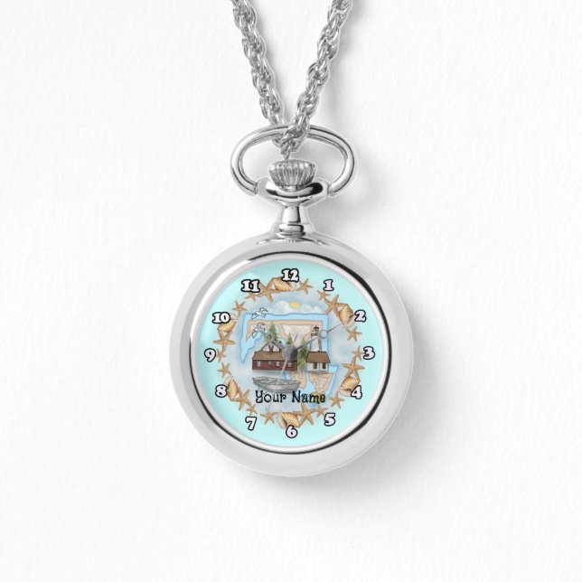 Pulsera Reloj de faro de conchas de Maryland (Anverso)