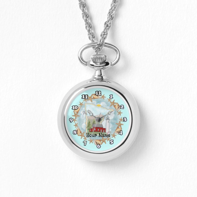 Pulsera Reloj de faro de conchas de Minnesota (Anverso)