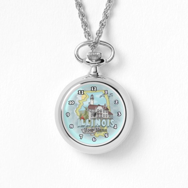 Pulsera Reloj de faro de Illinois (Anverso)