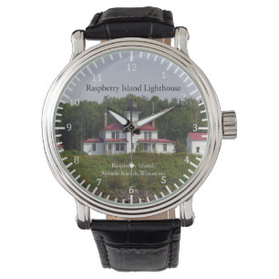 Pulsera Reloj de faro de la isla de frambuesa