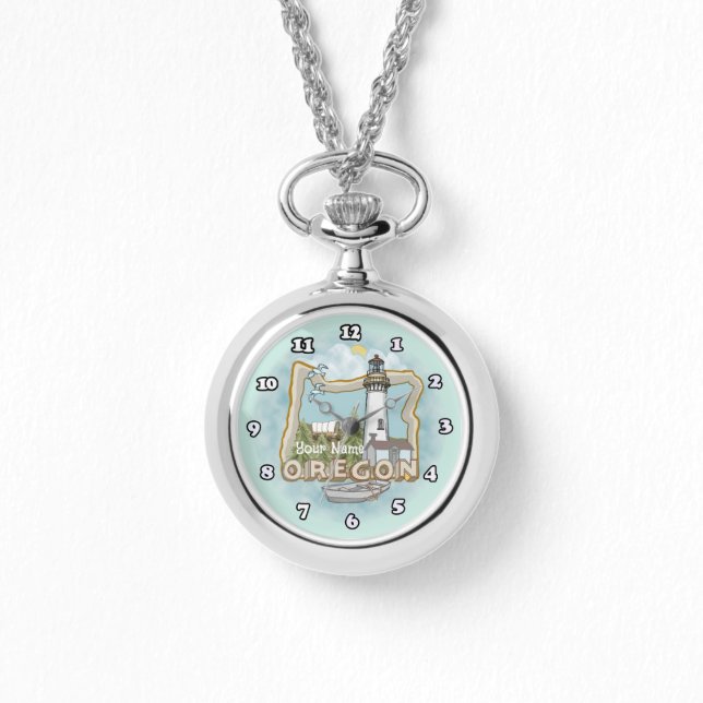 Pulsera Reloj de faro de Oregon (Anverso)