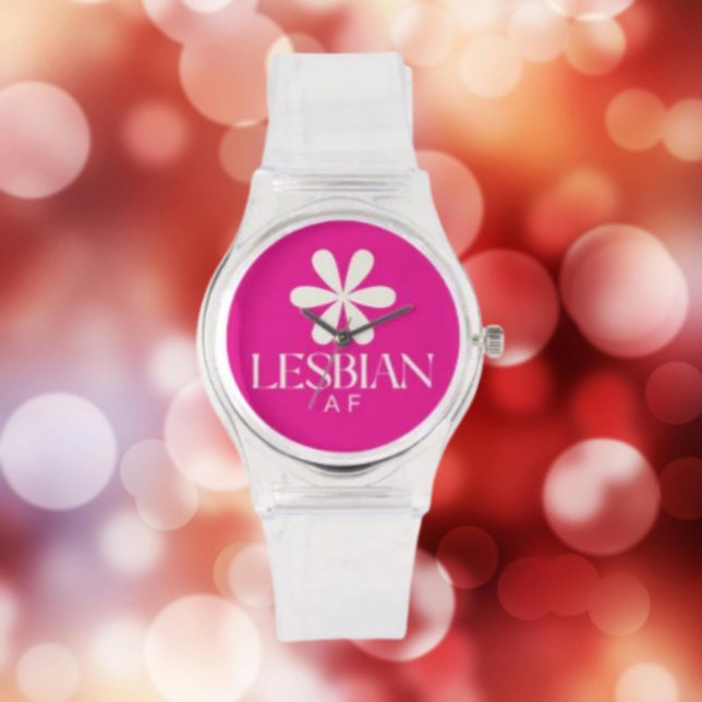 Pulsera Reloj de Flor Blanca Lesbiana AF (Subido por el creador)