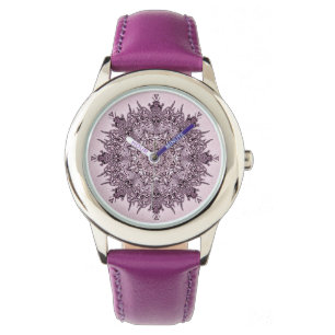 Pulsera reloj de flores de mandala