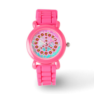 Pulsera Reloj de flores de paz
