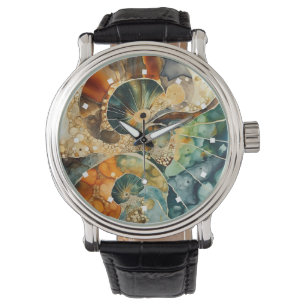Pulsera Reloj de fósiles de amonitas