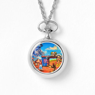 Pulsera Reloj de foto de aleación con collar