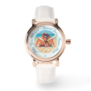Pulsera Reloj de Foto Personalizado con Texto y Regalo Per