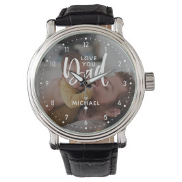 Pulsera Reloj de Foto Personalizado "Te Amo Papá"