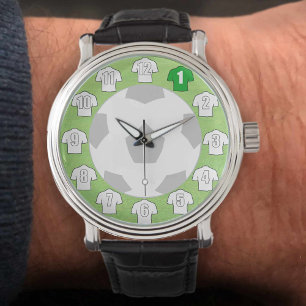 Pulsera Reloj de fútbol - con camisetas blancas