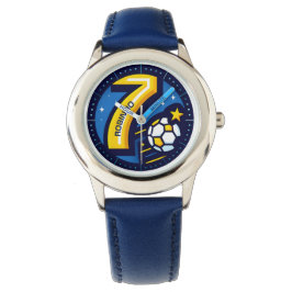 Pulsera Reloj de fútbol infantil personalizado, número 7