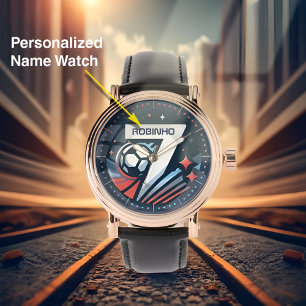 Pulsera Reloj de fútbol para niños personalizado, número 7
