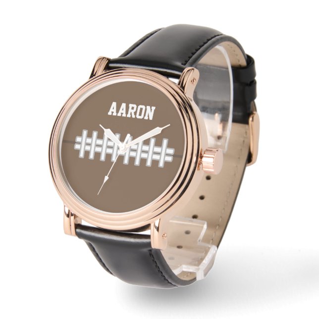 Pulsera Reloj de fútbol personalizado como regalo (Ángulo)