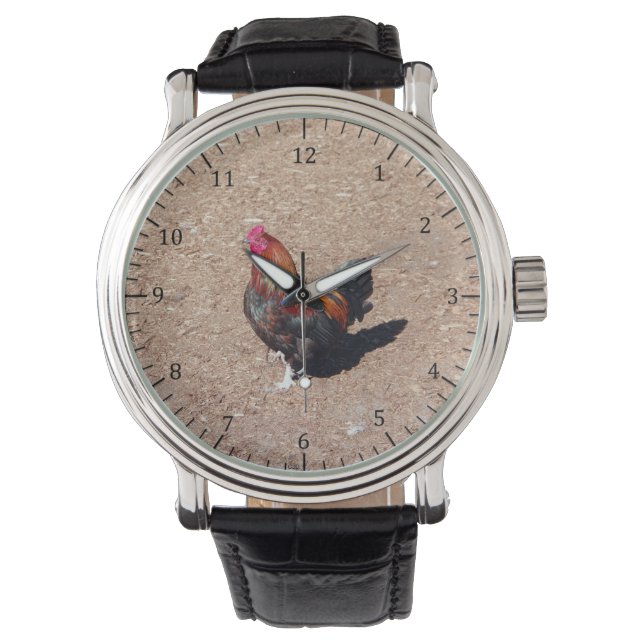 Pulsera Reloj de gallo de oro Cockerel (Anverso)