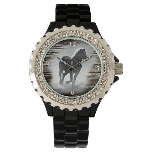 Pulsera Reloj de Gallopaje de Caballos Silvestres (Anverso)