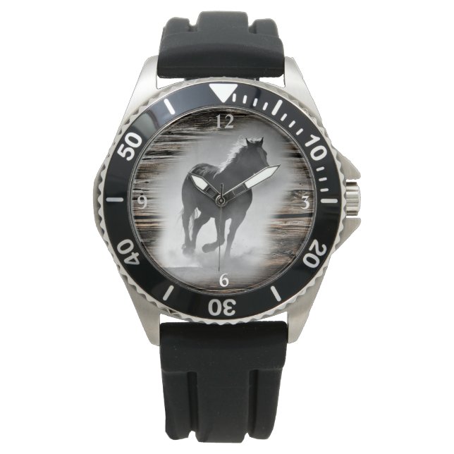 Pulsera Reloj de Gallopaje de Caballos Silvestres (Anverso)