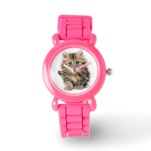 Pulsera Reloj de gatito suave y suave