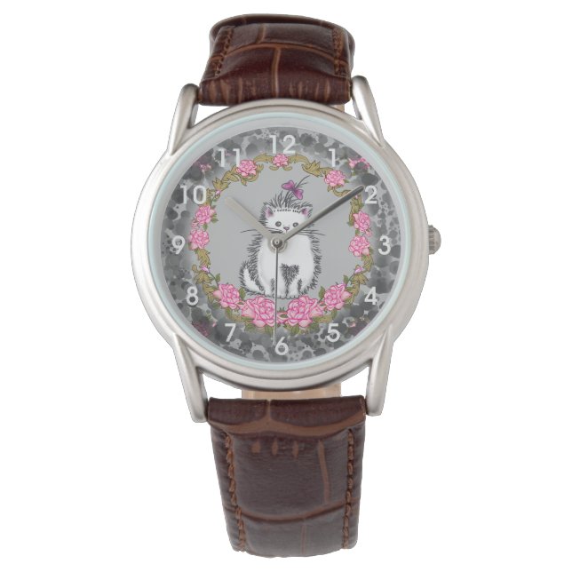 Pulsera Reloj de gato gatito bebé (Anverso)