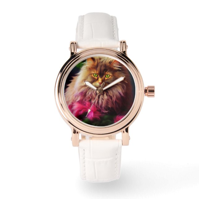 Pulsera Reloj de gato para mamá de gato (Anverso)