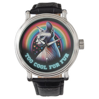 Pulsera Reloj de gato Sphynx observa gatito calvo sin pelo