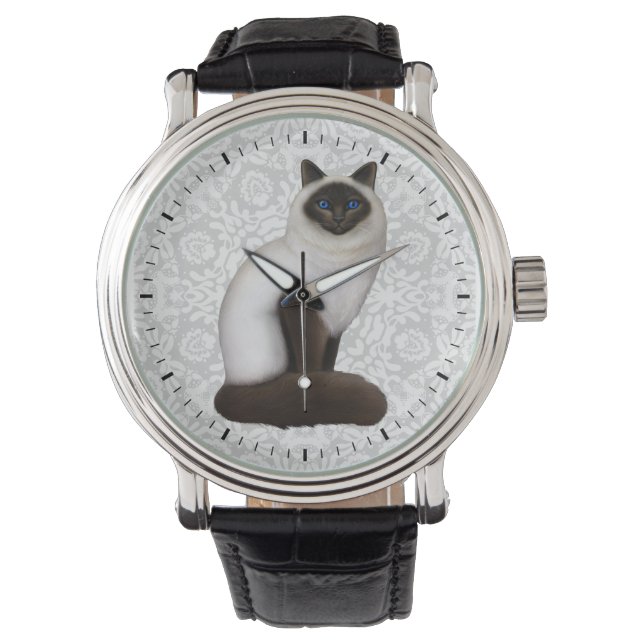 Pulsera Reloj de gatos amistoso de Birman (Anverso)