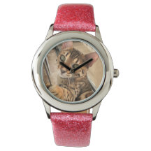 Reloj de gatos de Bengala