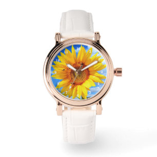 Pulsera Reloj de Girasoles y Abejas