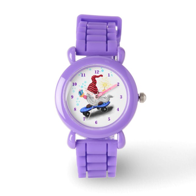 Pulsera Reloj de Gnomo de Navidad (Anverso)